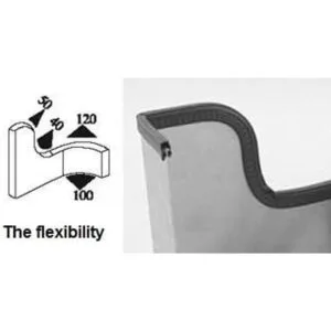 Foco horizontal para puerta de caucho de 0.62 pulgadas de