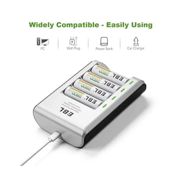 EBL Paquete de 8 pilas AAA de 1100 mAh batería_3