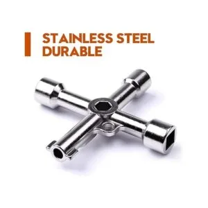 ATOPLEE Llave multifuncional de 4 vías triángulo cruzado