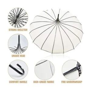 Sombrilla parasol estilo techo de pagoda VIVISKY TM a la_6