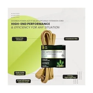 GoGreen Power GG25609 Cable de electrodoméstico SPT de