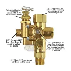 Compresor de aire piloto válvula de retención descargador