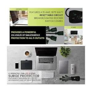 GoGreen Power GG5OCT Protector de sobretensiones de 5