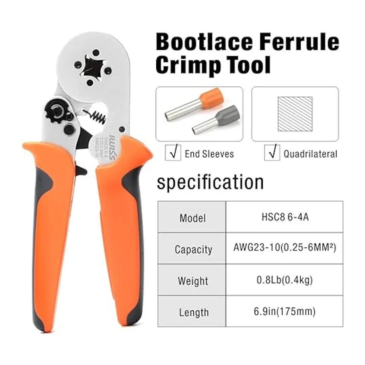 Alicates crimpadores IWISS HSC8 64 autoajustables_2