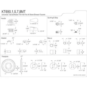 Kingston Brass KT695MT Kit de molduras para bañera y_2
