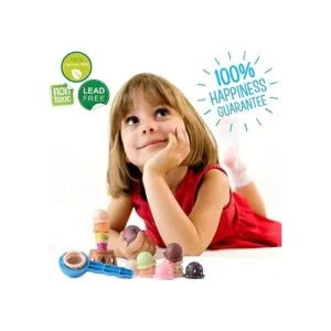 Juego de equilibro con torre de helados con cucharón para_6