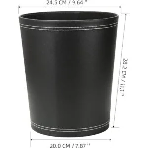 KINGFOM Cubo de basura clásico de piel sintética pequeño