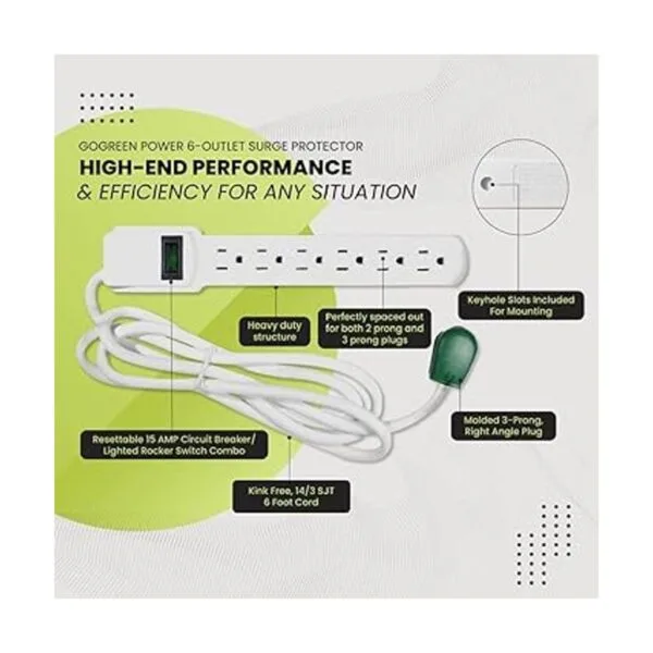 GoGreen Power GG16106MS 6 Protector de sobrecarga con