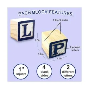30 bloques con letras de colores de Skoolzy Juguete de_2