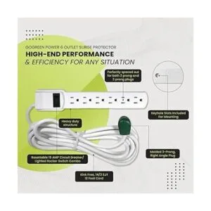 Gogreen Power GG16103M12 Protector de sobretensión de 6