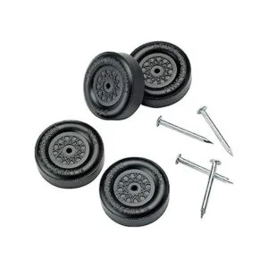 Ruedas y ejes oficiales de Pinewood Derby negro_1