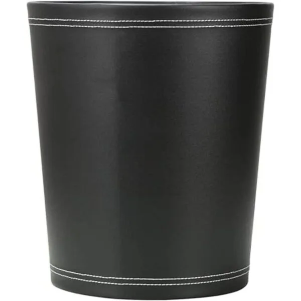 KINGFOM Cubo de basura clásico de piel sintética pequeño