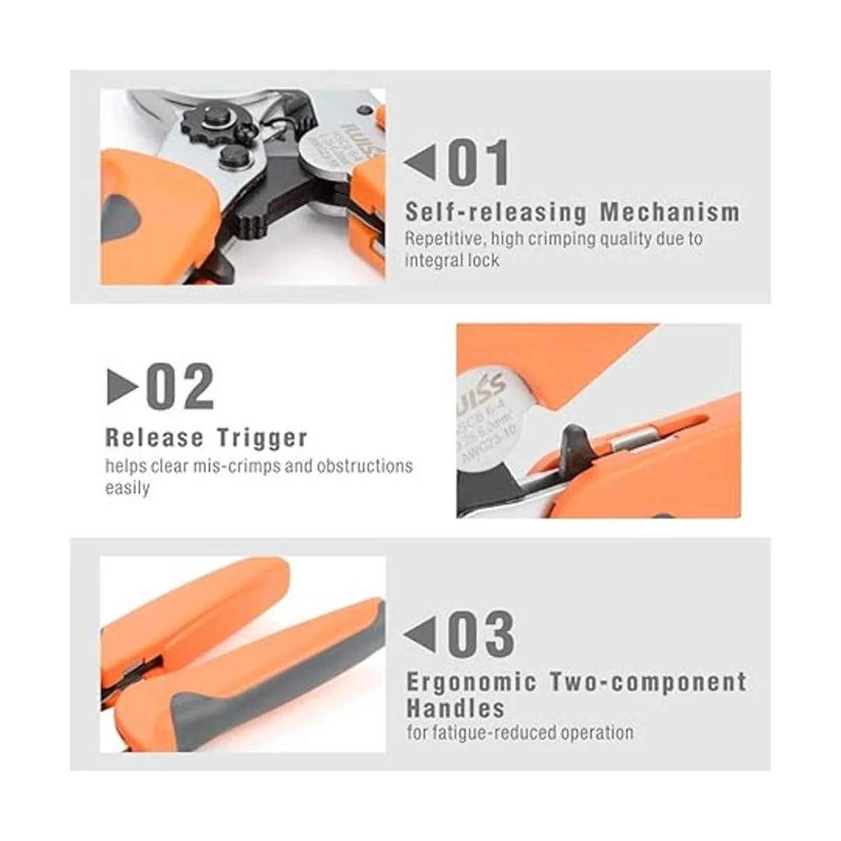 Alicates crimpadores IWISS HSC8 64 autoajustables_5