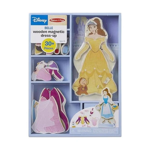 Melissa Doug Disney Belle Juego de muñecas magnéticas_1