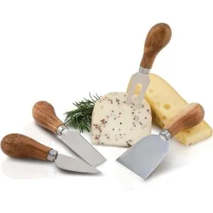 Rústico Farmhouse Gourmet Queso Queso Cuchillos y servir_1