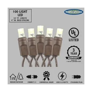 Novelty Lights Cadena de luces LED de Navidad blancas_4