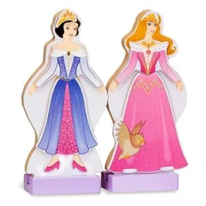 Juego de princesas de madera con vestidos magnéticos para_5