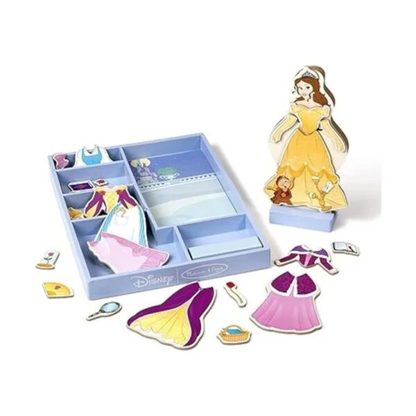 Melissa Doug Disney Belle Juego de muñecas magnéticas_3