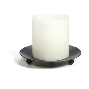 Hosley Juego de 6 portavelas de hierro negro de 4.3 in de