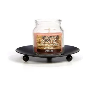 Hosley Juego de 6 portavelas de hierro negro de 4.3 in de