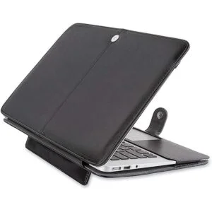 Mosiso Funda para Laptop estilo libro de cuero sintético_2