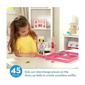 Juego de muñecas de madera con vestidos magnéticos para_2