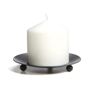 Hosley Juego de 6 portavelas de hierro negro de 4.3 in de