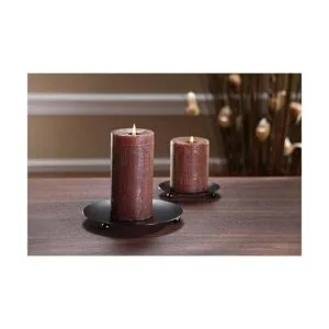 Hosley Juego de 6 portavelas de hierro negro de 4.3 in de