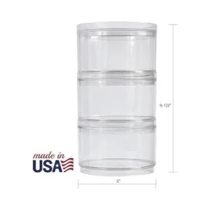 3 recipientes apilables de accesorio de pelo de plástico_5