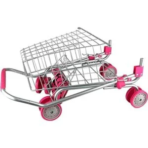 Juego de carrito de compra con comestibles de mentira para_5