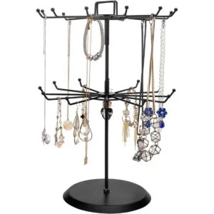 Soporte exhibidor de pulseras y collares metálico y