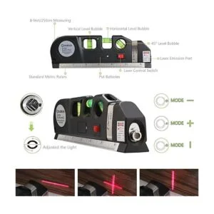 Nivel láser multipropósito con cinta medidora con 8 pies_2