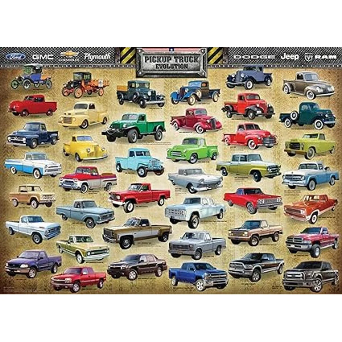 EuroGraphics Pickup Truck Evolution Puzzle 1000 piezas_2