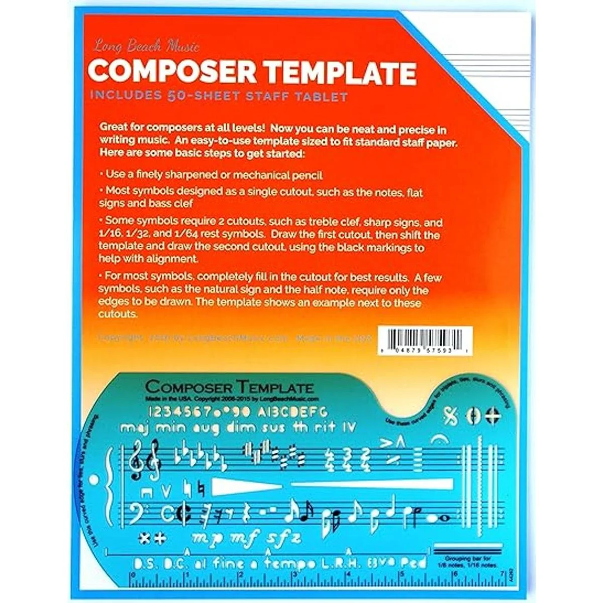 Plantilla para composición de canciones con notas_4