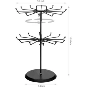 Soporte exhibidor de pulseras y collares metálico y