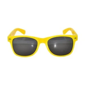 Ladies Yellow Frame Vintage Smoke Lens Sunglasses Retro 80s_2