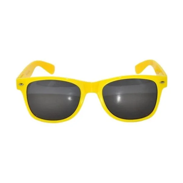 Ladies Yellow Frame Vintage Smoke Lens Sunglasses Retro 80s_2