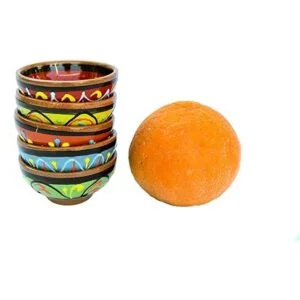 Conjunto de 5 cuencos pequeños de terracota pintados a_4