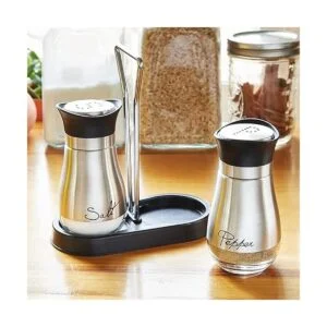 Set de salero y pimentero Alto grado de acero inoxidable_3
