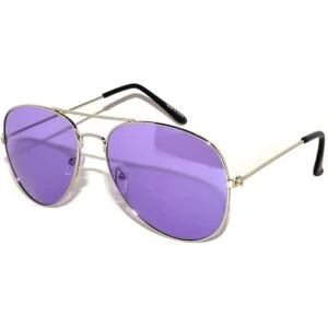 Clásico estilo aviador lente color gafas de sol marco de_1