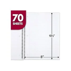 Mead Cuaderno de espiral 1 materia papel de rayas 70_2