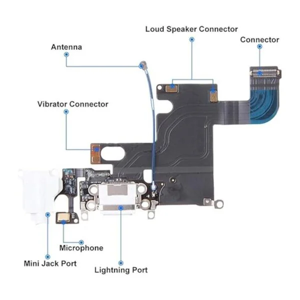 MMOBIEL Conector de base compatible con iPhone 6 2014_2