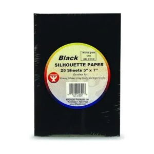 Hygloss 14851 Papel de silueta de 25 hojas color negro_5