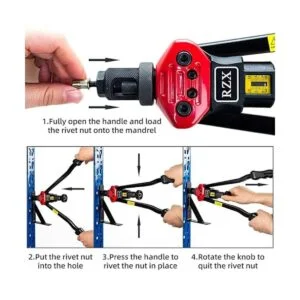 QR M3m12 Bt607 Remachadora de mano remachadora