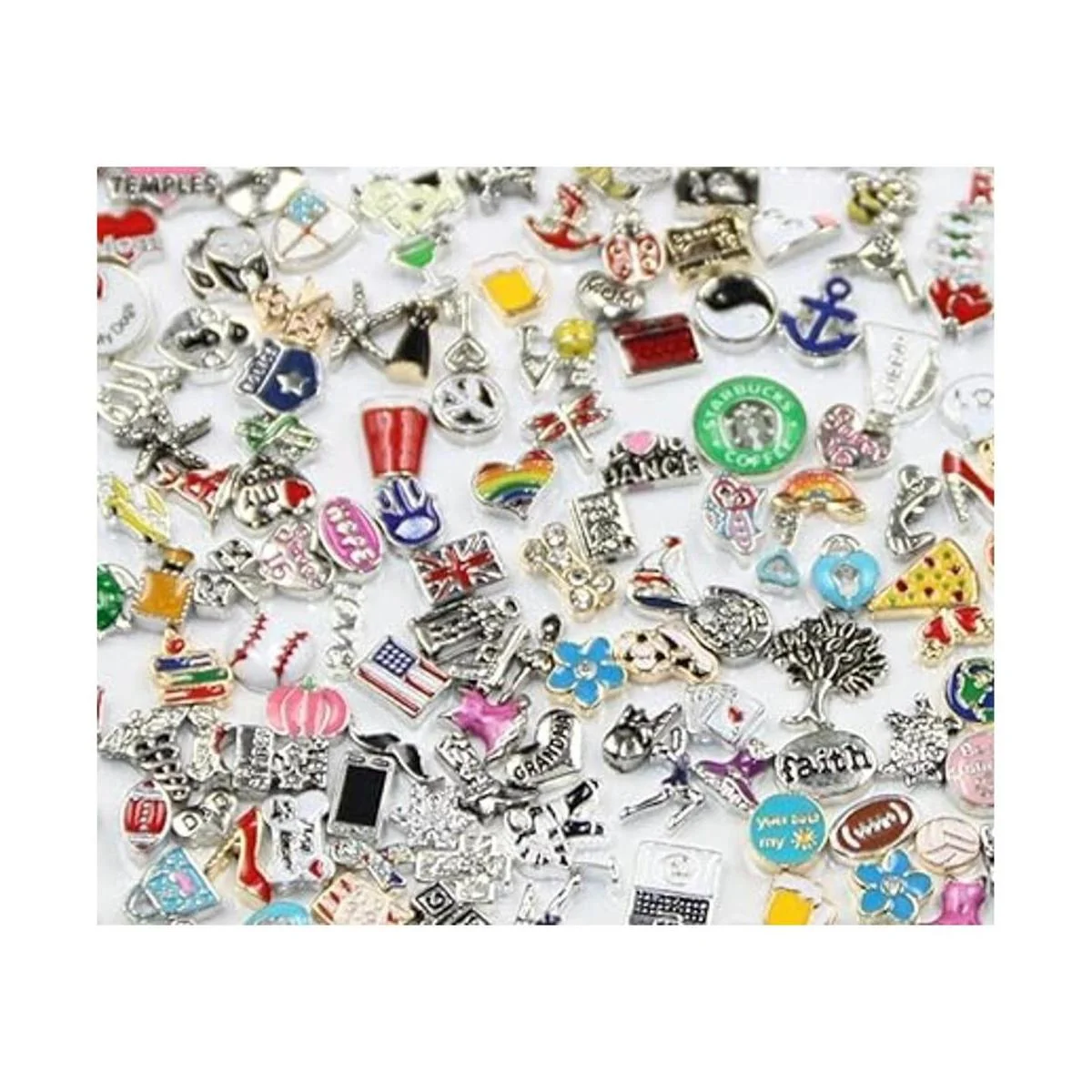 Miraclekoo 100 dijes flotantes mezcla surtida bricolaje_4