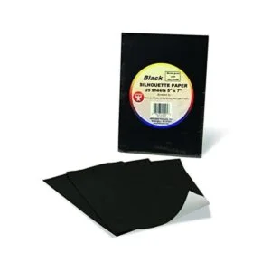 Hygloss 14851 Papel de silueta de 25 hojas color negro_1