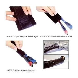 Funda trenzada para cable de entrada lateral con cierre_3