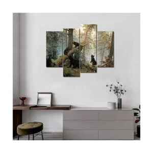 First Wall Art Arte de pared de árbol roto de osos juegan_3