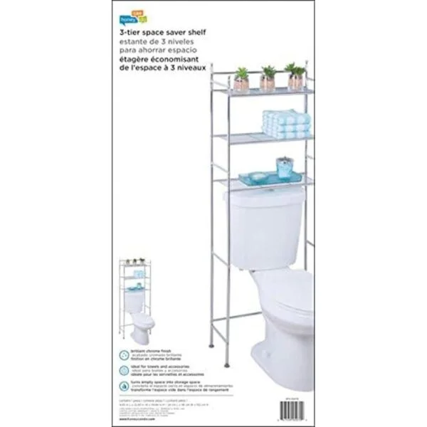 HoneyCanDo BTH05079 Estante de baño de metal de 3_5