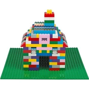 Placas base para edificio de ladrillo grande de 10 in x_4